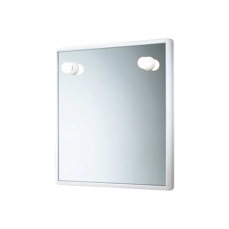 Specchio Junior Gedy 55×60 con cornice bianca e luci integrate