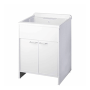 Lavatoio Junior 2 ante in PVC con vasca in resina - 60x50cm