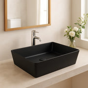 Lavabo Da Appoggio Rettangolare Rak Feeling Matt Black