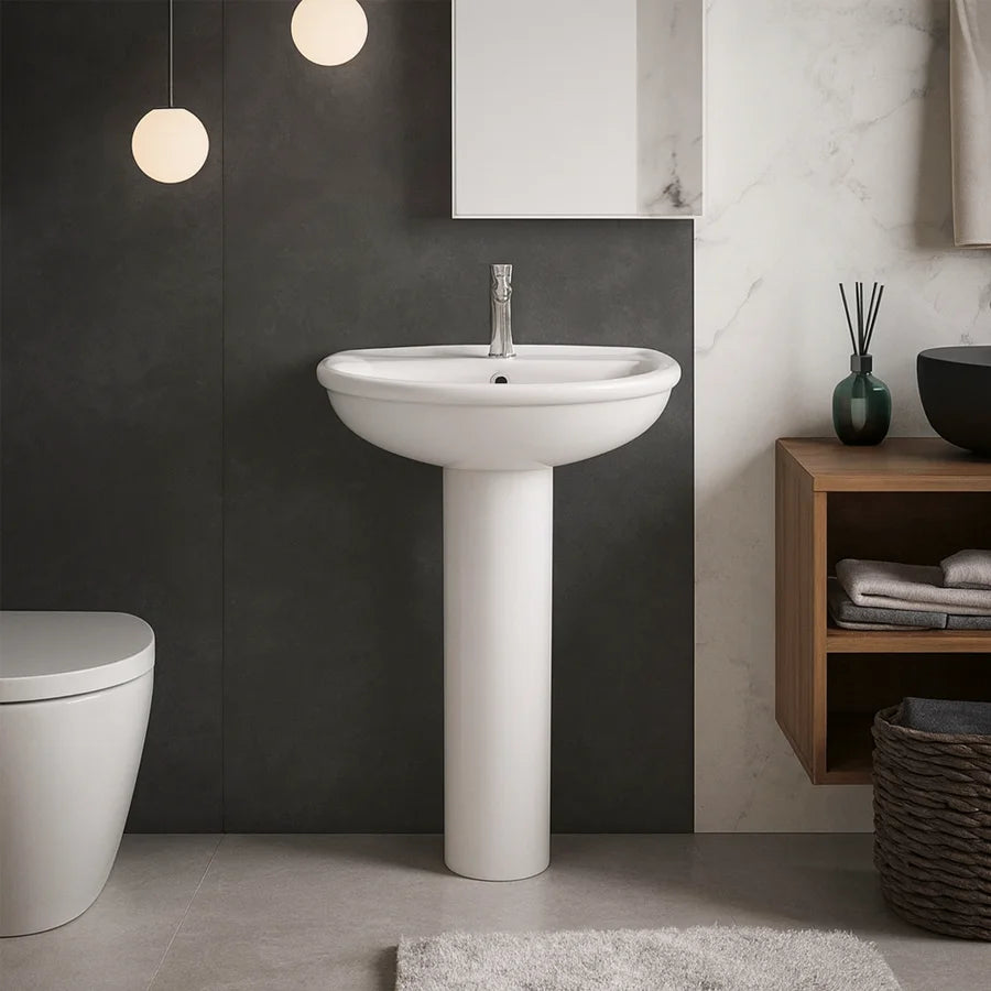 Lavabo Rak Karla 55X40 Cm - BIANCO ALPINO