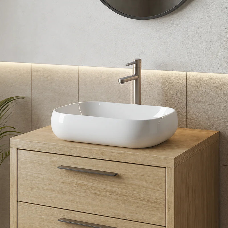 Lavabo da appoggio Modello Chopin 55,5 cm bianco