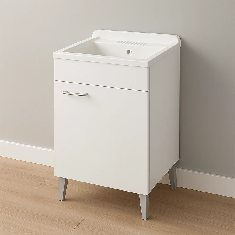 Lavatoio Pratika 1 Anta – Mobile in Legno – Vasca in Resina – 45x50 e 45x60 cm