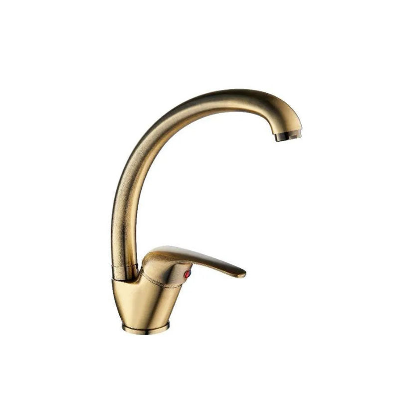 Miscelatore Lavello Canna Alta Sei Oro Con Aeratore Eco Flow