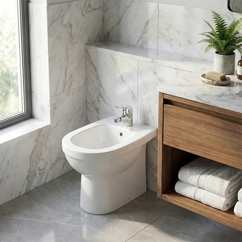 Miscelatore Bidet ROMA – Monocomando in Ottone Cromato con Scarico