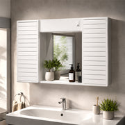 Mobiletto bagno Simpaty 58x37 cm con specchio e 2 ante – predisposizione luce