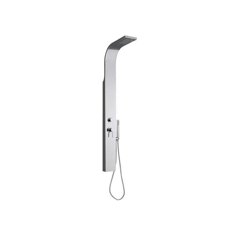 Pannello doccia DAMAST Crio in acciaio inox con soffione integrato