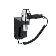 Phon da parete Grecale Gedy nero cromato con supporto a muro