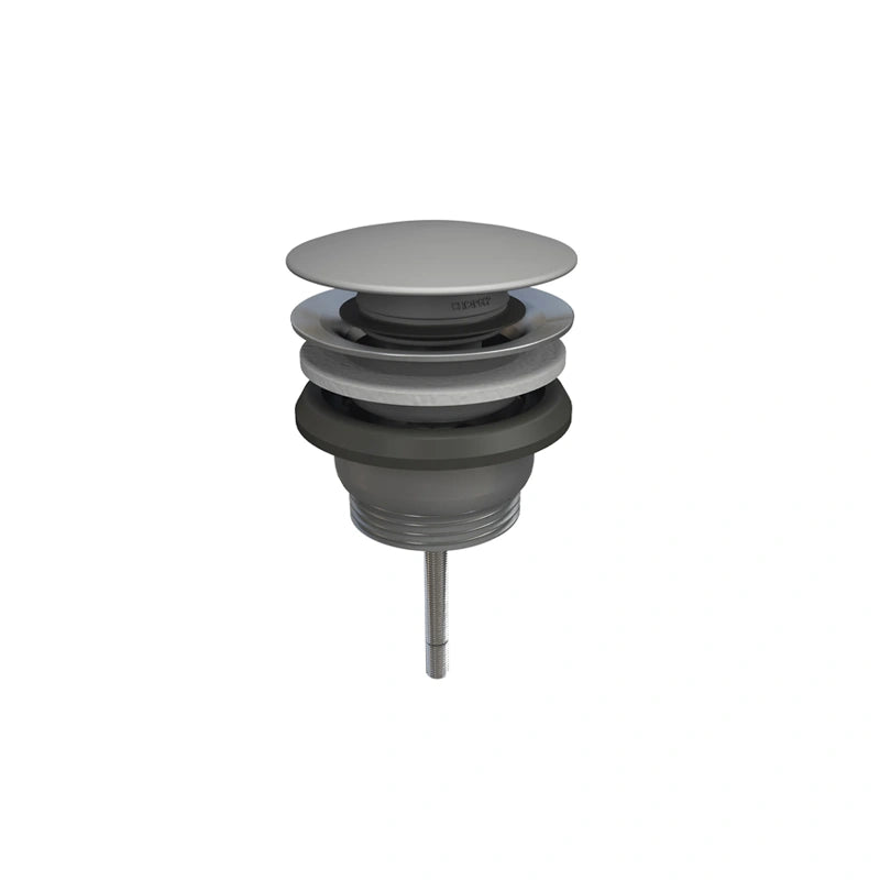 piletta click clack lavabo cromata con tappo ceramica bianca