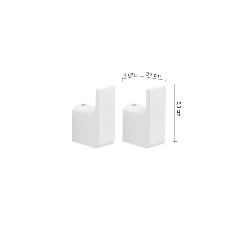 Set 2 Appendiabiti Gedy Pirenei Bianco Matt da Muro