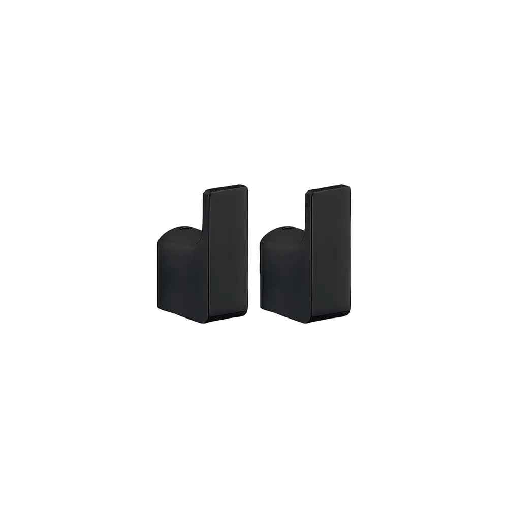 Set 2 appendiabiti Gedy Pirenei nero matt da muro
