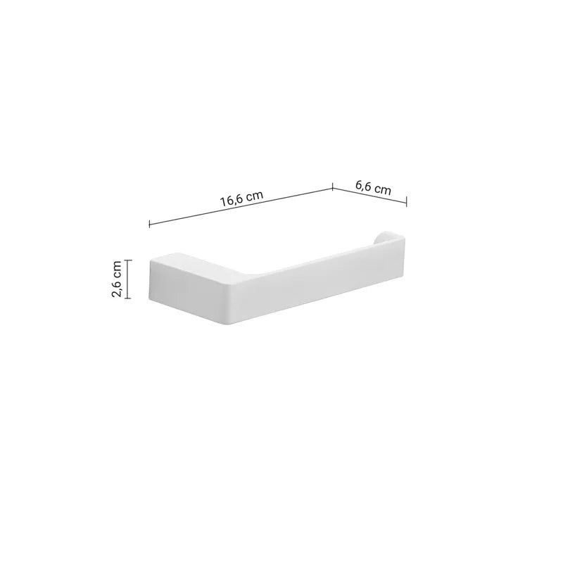 Portarotolo moderno in ottone e Cromall® bianco opaco