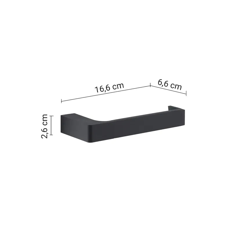 Accessorio bagno moderno Gedy portarotolo nero opaco