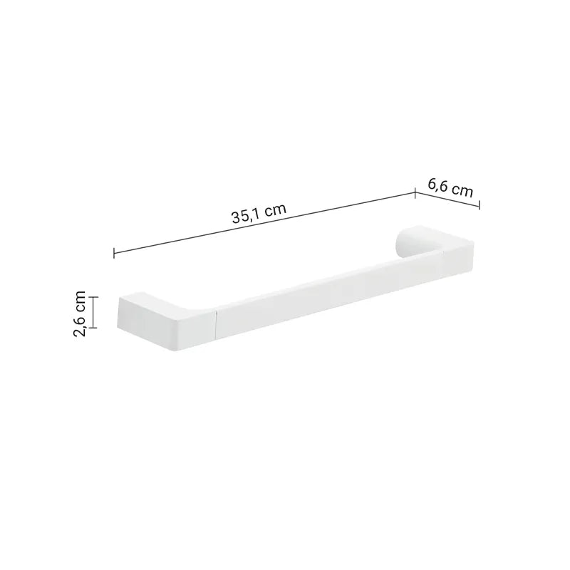 Portasalviette Pirenei Gedy bianco matt 35 cm con quote tecniche