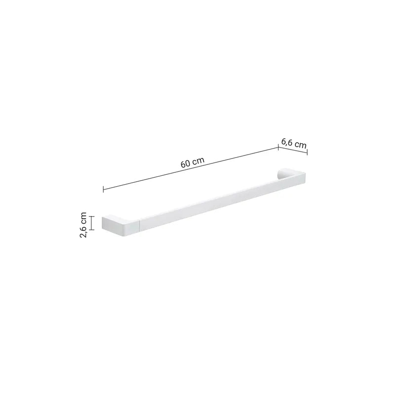 Portasalviette Pirenei 60 cm bianco matt in ambiente bagno moderno