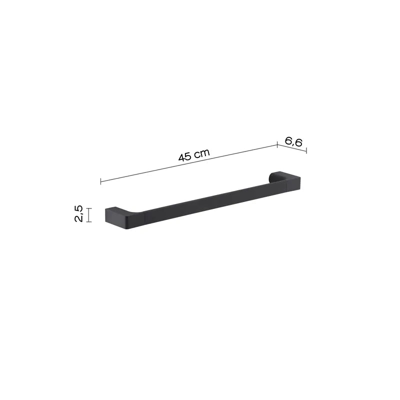 Portasalviette Gedy Pirenei nero matt 45 cm