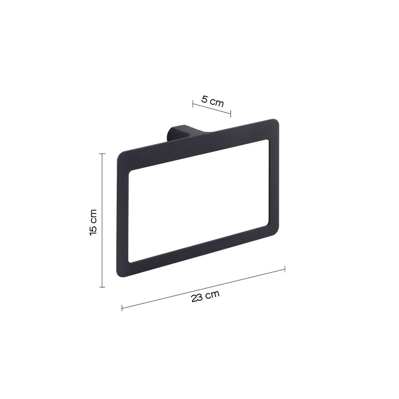 Anello portasalviette nero opaco moderno bagno