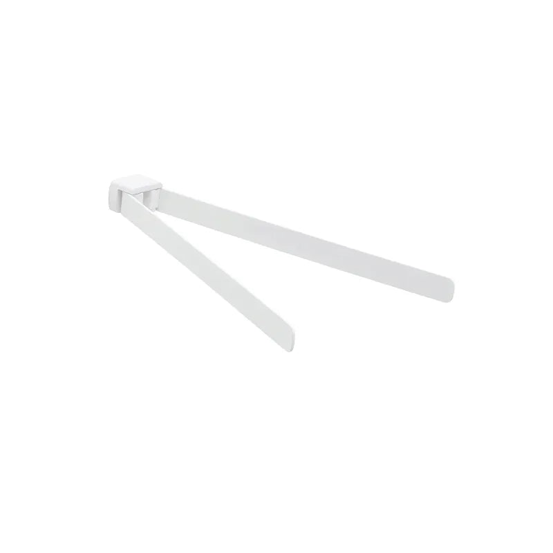 Portasalviette a snodo Pirenei Gedy bianco matt montato su mobile bagno