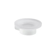 Portasapone Pirenei Gedy bianco matt con piatto in vetro satinato