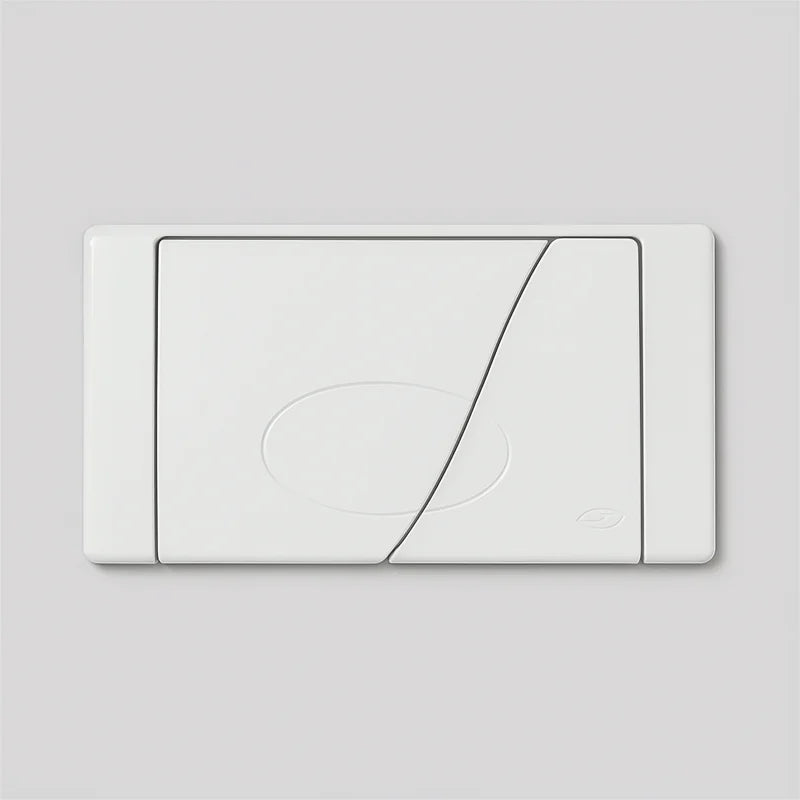 Placca Bianca Zeta B – Per Cassette WC Incasso BAMPI Andromeda / Crux render