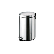 Portarifiuti bagno tondo 3L in acciaio inox lucido