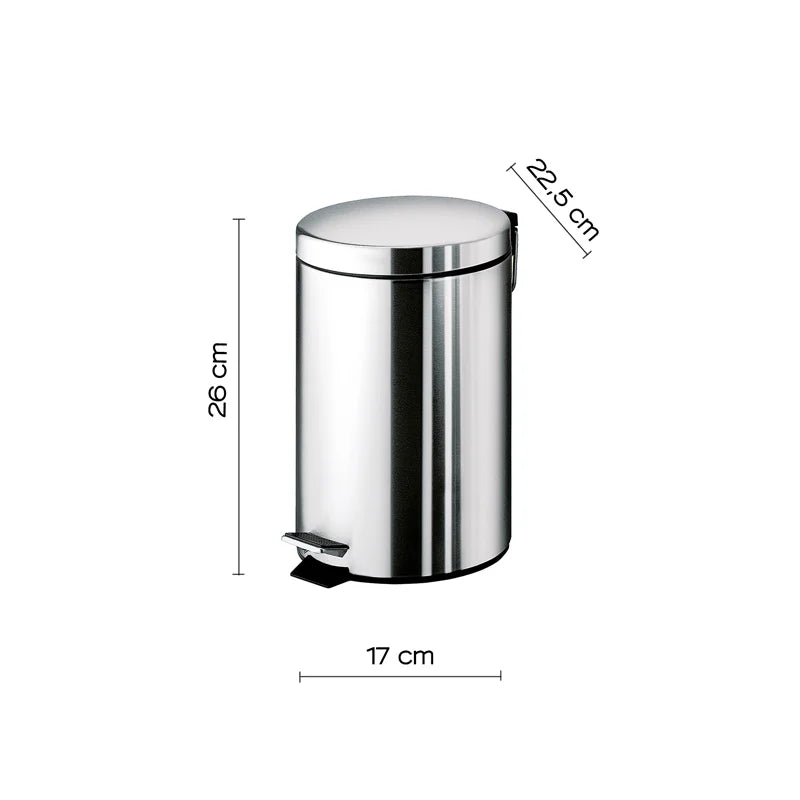 Cestino portarifiuti bagno con pedale e chiusura soft close
