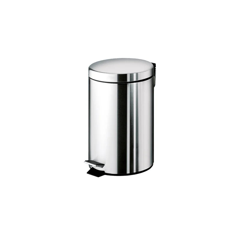 Portarifiuti bagno tondo 5L in acciaio inox lucido Gedy