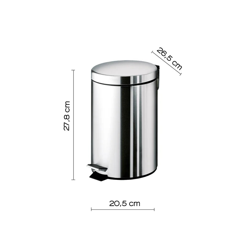 Cestino portarifiuti bagno Gedy con pedale e contenitore interno