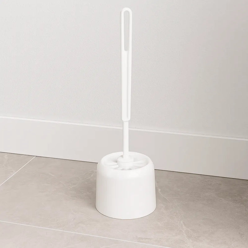 Portascopino bagno ECO in plastica bianca