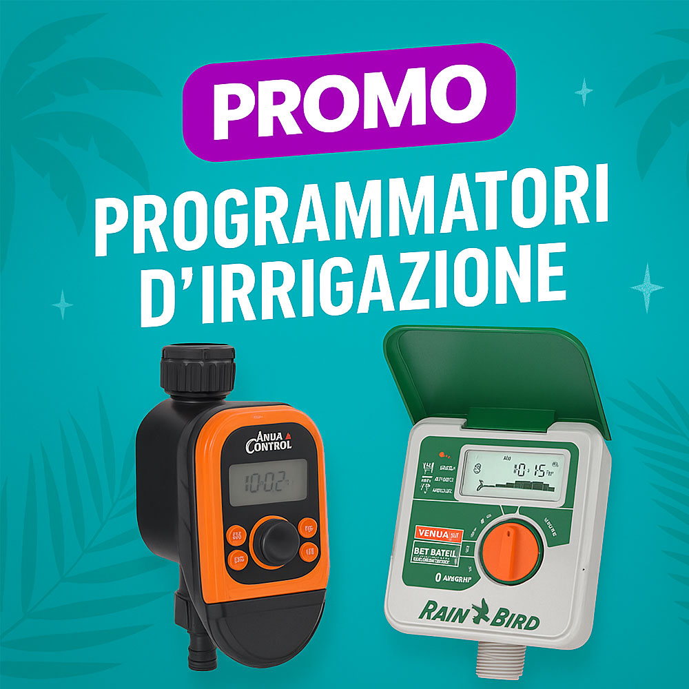 Programmazione irrigazione giardino - Promo su programmatori Aqua Control e Rain Bird.
