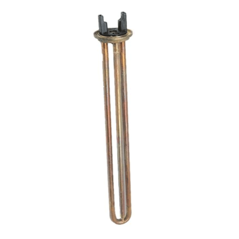 Resistenza per scaldabagno 1200W a flangia – versione dritta o curva – tubo rame Ø 8mm – 280 mm
