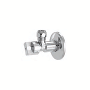 Rubinetto d’arresto a squadra 1/2"x10 con rosone TWISTER – cromato – con levetta

