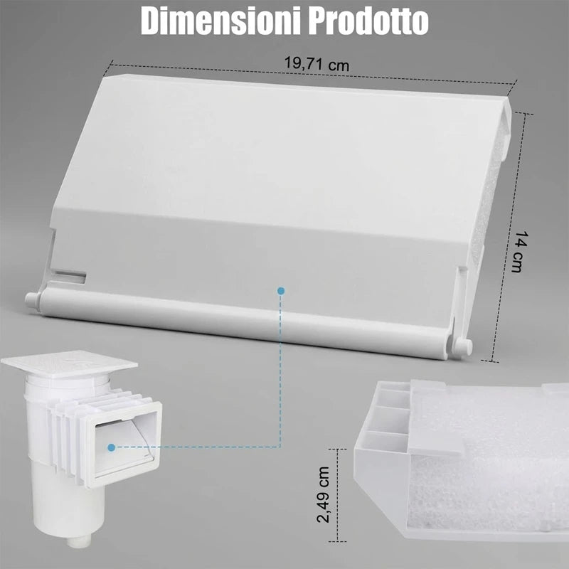 Porta di Scarico / Battente Skimmer SPX1082K compatibile Hayward – Per modelli SP1082, SP1083, SP1084, SP1085, SP1086