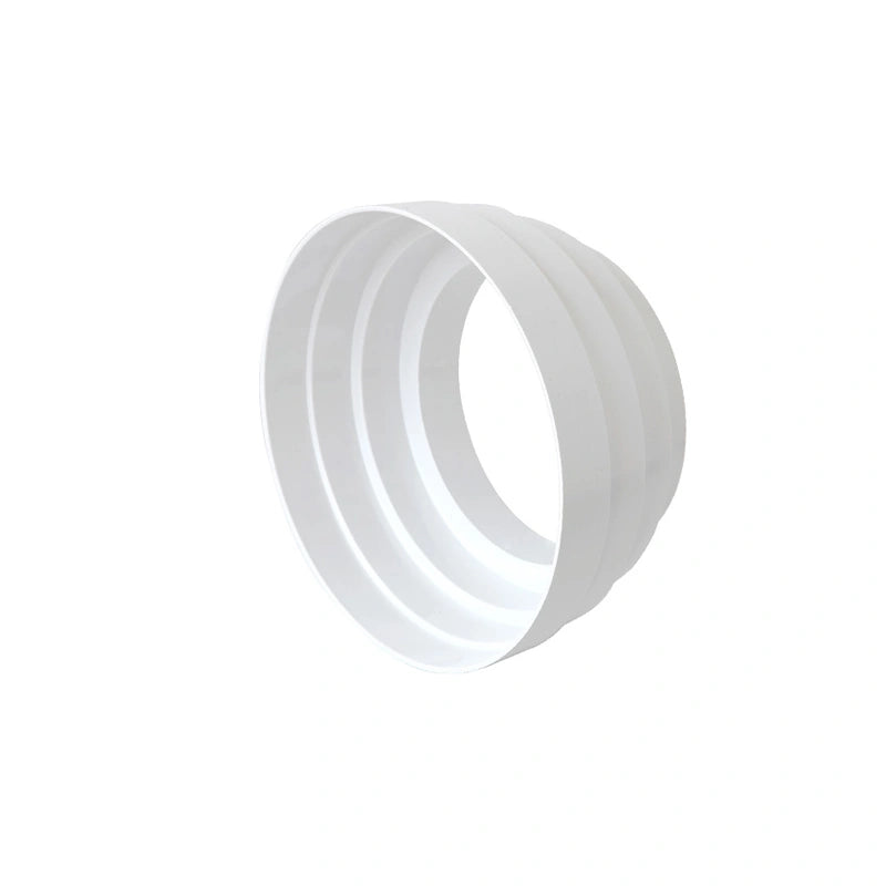 riduzione tubo cappa da 125 a 100 mm in ABS bianco