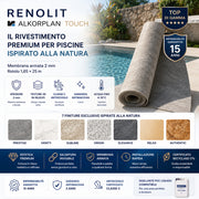 Rivestimento Piscina RENOLIT ALKORPLAN TOUCH – Membrana Armata 2 mm (Rotolo 1,65 × 25 m)