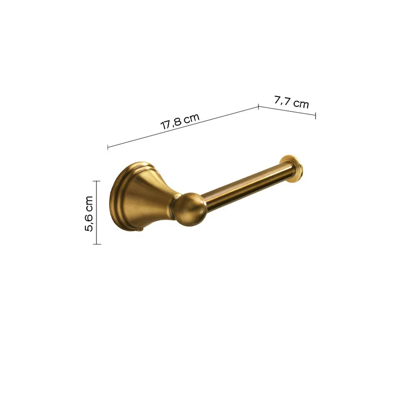 Dettaglio installazione portarotolo aperto Romance bronzo