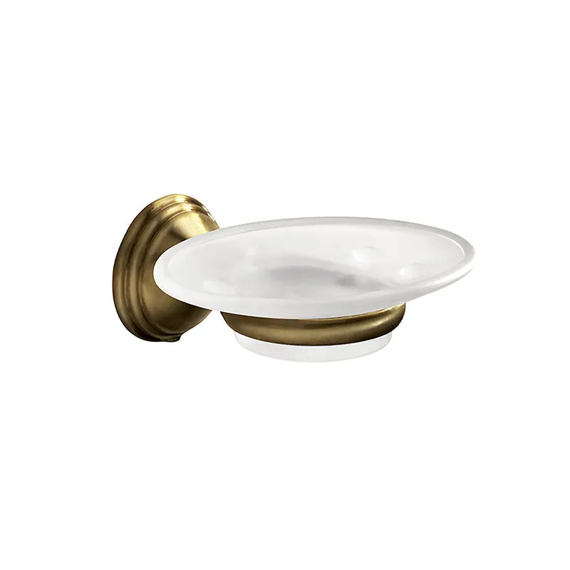 Portasapone Gedy Romance bronzo con vetro satinato