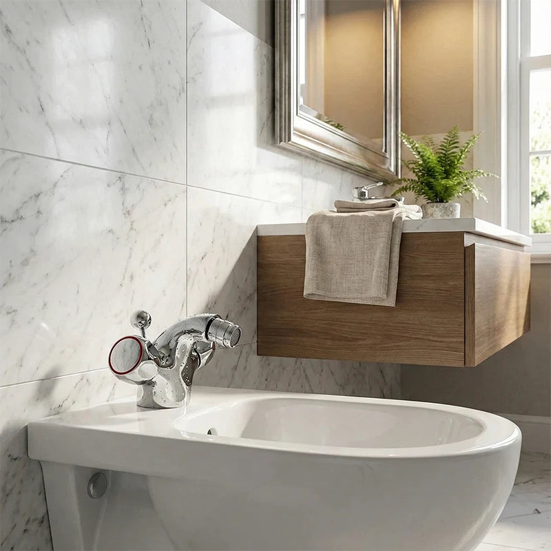 Rubinetto Monoforo Bidet Con Scarico Automatico Da 1'1/4