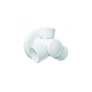 Snodo multifunzionale in plastica bianca K-Design – Ø 8,5 x 8 cm – per tubi rigati