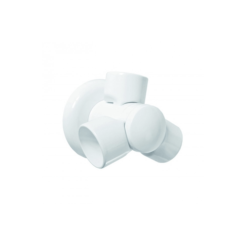 Snodo multifunzionale in plastica bianca K-Design – Ø 8,5 x 8 cm – per tubi rigati
