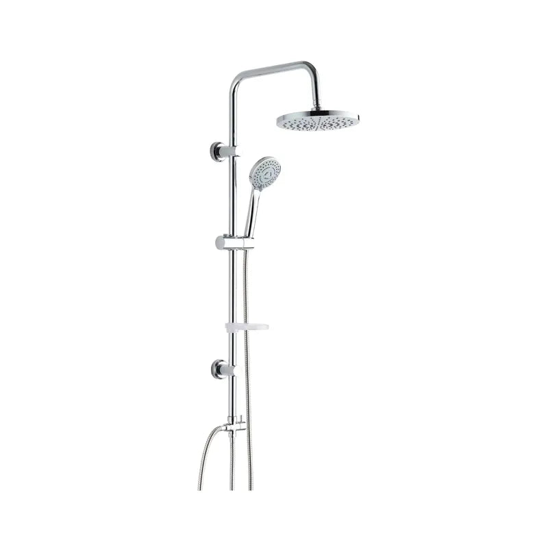 Set colonna doccia DAMAST Tonda 332 con soffione e doccia 3 getti