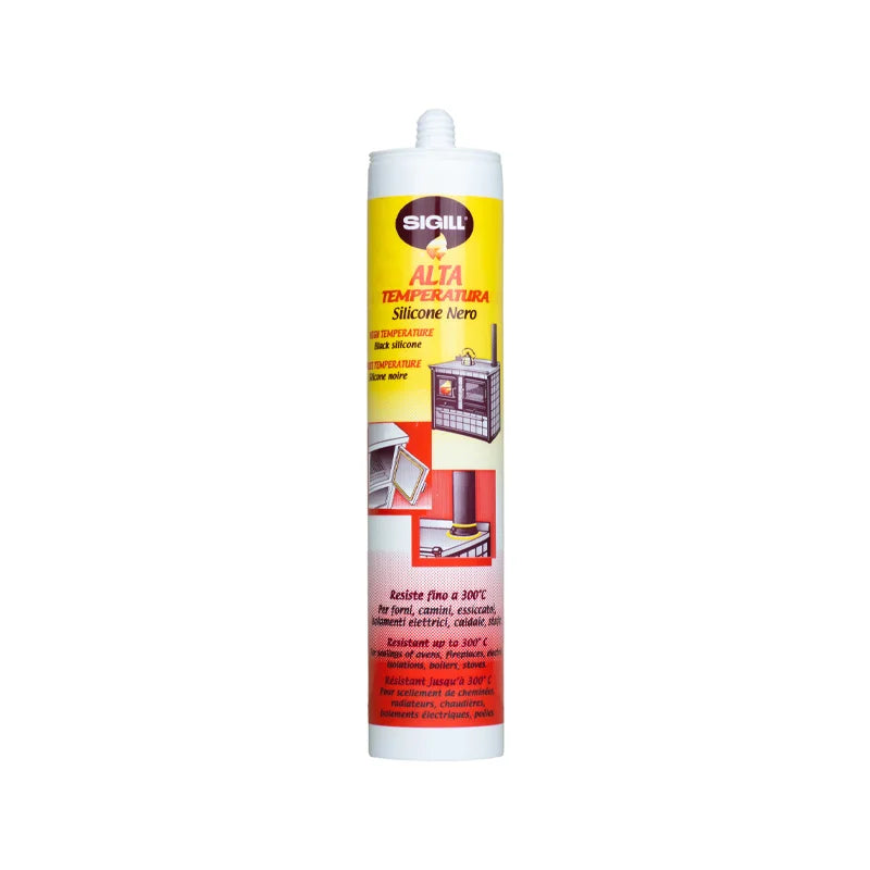 Silicone Sigill Alte Temperature nero 300 ml