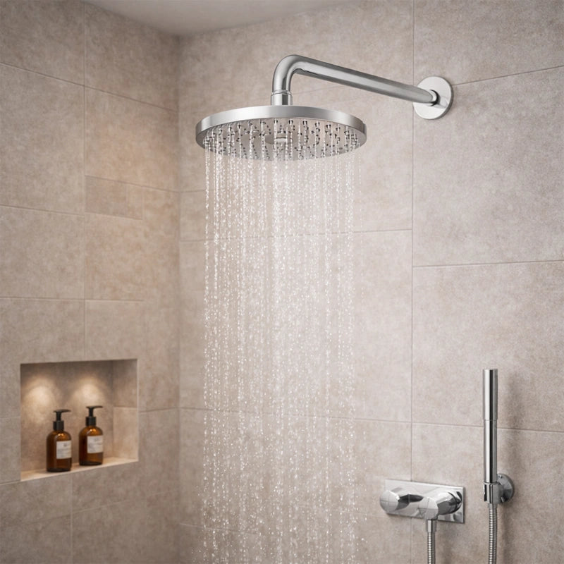 braccio soffione doccia con rosone