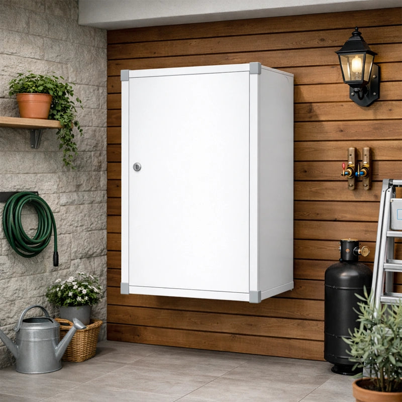 copricaldaia in lamiera preverniciata bianca