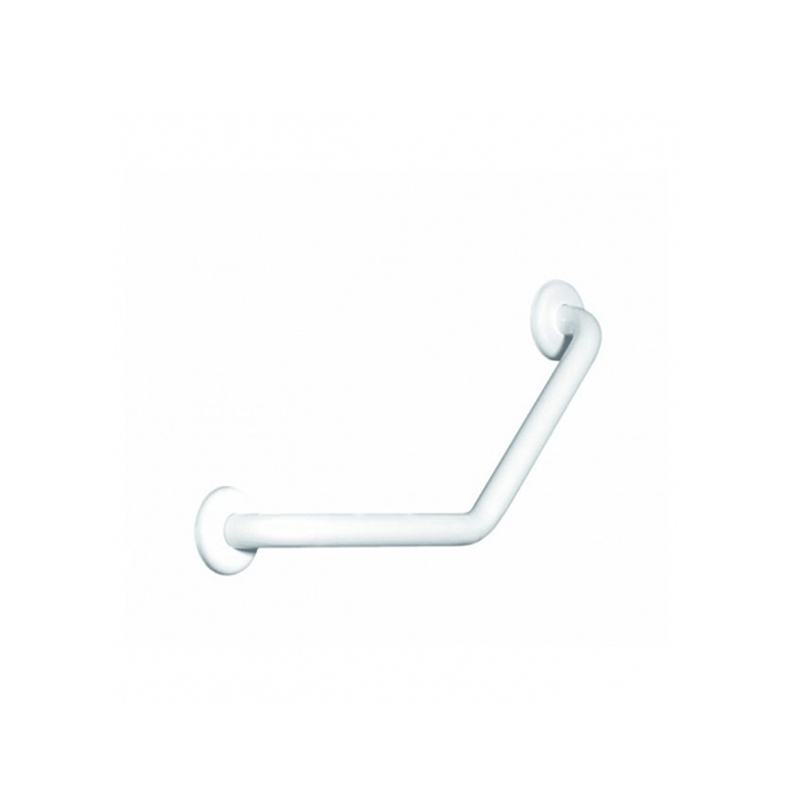 Corrimano K-Design a 45° – Acciaio Laccato Bianco – 30x30 cm – Ø 3,5 cm