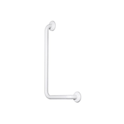 Corrimano a 90° in acciaio laccato bianco – disponibile in versione destra o sinistra – K Design