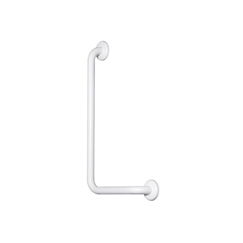 Corrimano a 90° in acciaio laccato bianco – disponibile in versione destra o sinistra – K Design