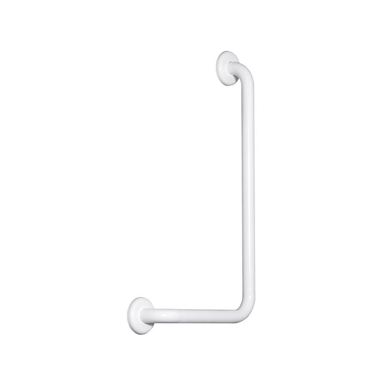 Corrimano a 90° in acciaio laccato bianco – disponibile in versione destra o sinistra – K Design