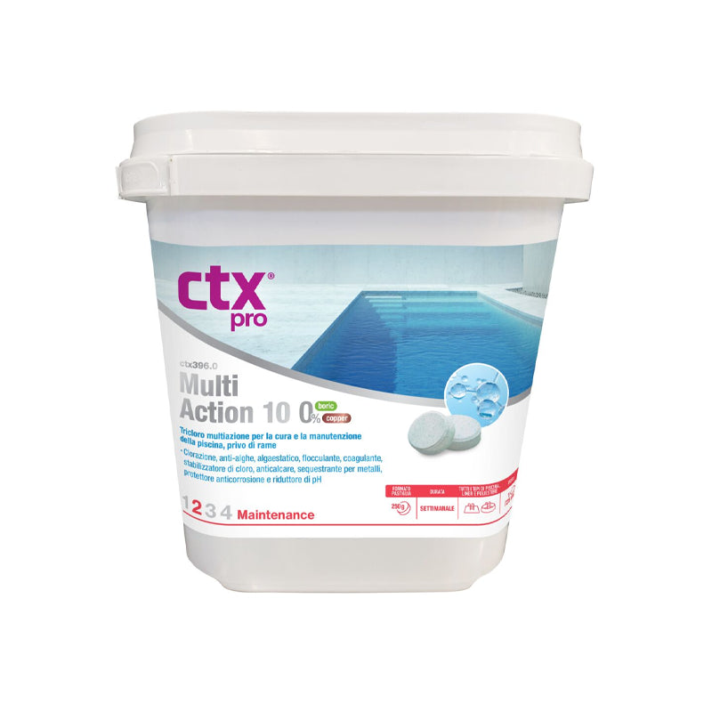 Pastiglie cloro multiazione CTX-396 Multi Action 10 250g piscina 5 kg