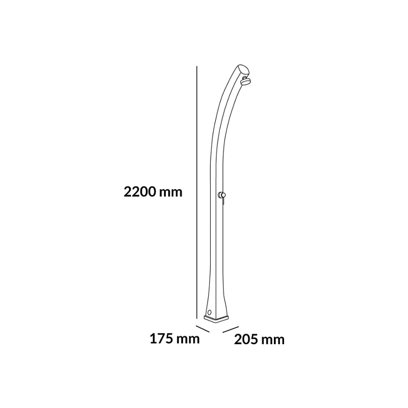 Doccia solare da giardino Happy H100 Arkema con serbatoio 23 litri
