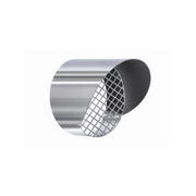 griglia aspirazione aria inox aisi 304 con parapioggia 80 mm